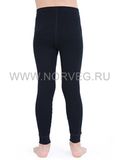Комплект термобелья из шерсти мериноса Norveg Soft Blue Melange-Black детский
