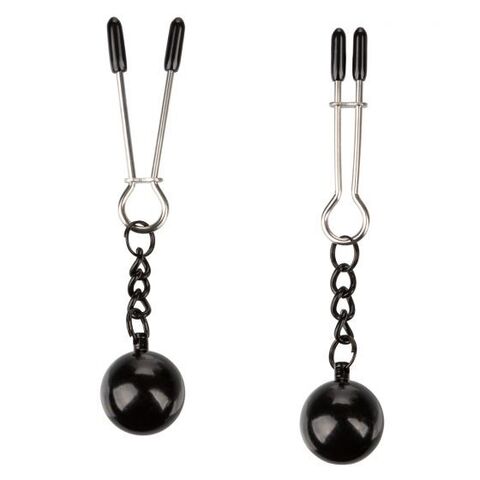 Утяжеленные зажимы-прищепки для сосков Nipple Grips Weighted Tweezer Nipple Clamps - California Exotic Novelties Nipple Play SE-2551-10-2