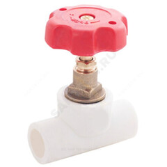 Клапан (вентиль) PP-R запорный белый Дн 32х90гр внутренняя пайка RTP (РосТурПласт) 10529