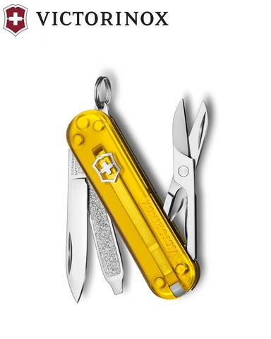 Нож-брелок Victorinox Classic SD Transparent Colors, Tuscan Sun (0.6223.T81G)