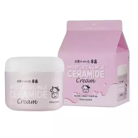 Welcos Kwailnara Moisturizing Milk Ceramide Cream Увлажняющий крем для лица с керамидами и молочными протеинами