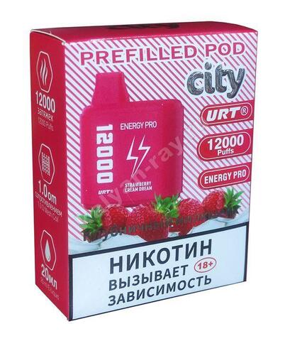 Картридж City Energy Pro Клубничный Милкшейк 12000 затяжек