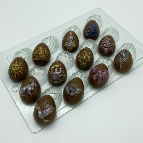 Яйца ассорти МИНИ (12 ячеек), пластиковая форма