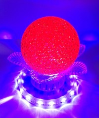 Ночник-светильник Лилия Красный Шар, 14 см