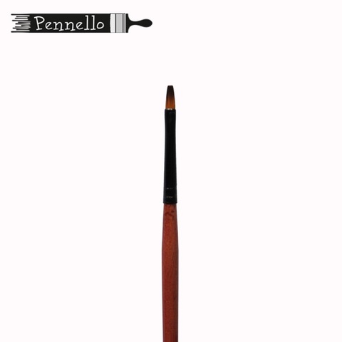 кисть Pennello синтетика плоская №0 короткая ручка
