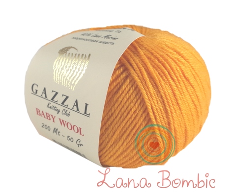 Пряжа Gazzal Baby Wool 837 оранжевый