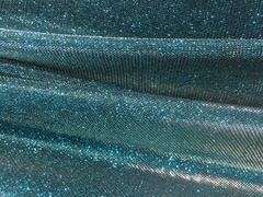 Бифлекс блестящий - бирюза/серебро