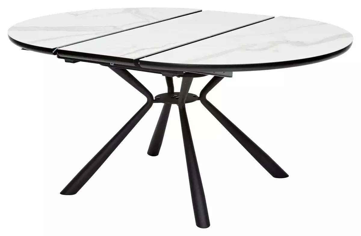 Стол VOLAND BIANCO TL-45 испанская керамика/ BLACK белый мрамор М-City