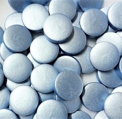 Бусины пришивные дерево, р. 15 мм, голубой