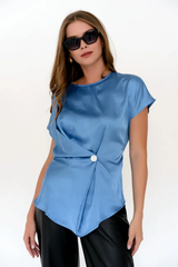 Блузка (голубой перламутр) Б11-212 Nikol