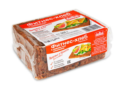 Фитнес-хлеб с семенами льна Delba, 500г