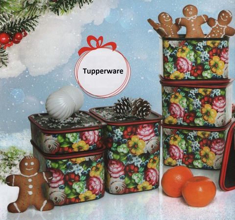 Цветочный узор tupperware