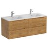 BelBagno ETNA-1200-4C-SO-2-RW ETNA База под раковину подвесная с четырьмя выкатными ящиками для раковины с двумя чашами, Rovere Moro, 1202x462x500, ETNA-1200-4C-SO-2-RW