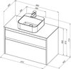 Aquanet 242268 Тумба Nova Lite 90 2 ящ. цв.бел. глянец (242268)