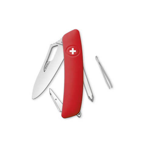 Швейцарский нож SWIZA SH02 R Standard, 95 мм, 7 функций, красный