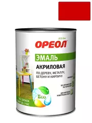 Эмаль универсальная акриловая Ореол глянцевая красная