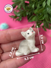 Кошка, котенок, киска, реалистичные, фигурки декоративные, 2,5-3,5 см, кукольные миниатюры, набор 3 шт.