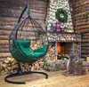 Подвесное кресло SEVILLA VERDE черное, зеленая подушка (Laura Outdoor)