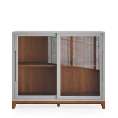 Низкая витрина CS160 Дуб тобакко, платиновый RAL 7036