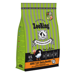ZooRing сухой корм для кошек (утка,шиповник) 400 гр