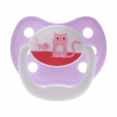 Пустышка PreVent КЛАССИК, 6-12 месяцев, с крышкой, для девочек (стандарт)