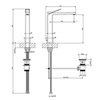 Gessi RETTANGOLO K Смеситель для раковины высокий на 1 отверстие, однорычажный, с донным клапаном, цвет Brushed Brass PVD 53003#727