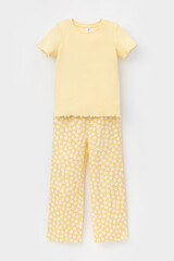 Пижама  для девочки  К 1633/желтое печенье,сакура