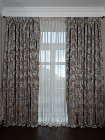 Портьера 275х260 Garda Decor Bromley голубой