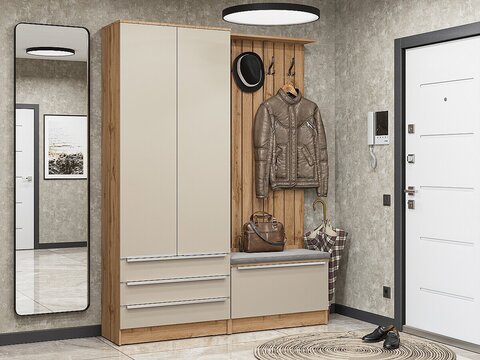 Прихожая Стиль-03 Silky Grey Дуб Вотан