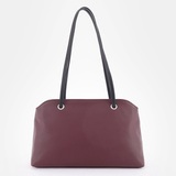 Сумка Саломея 620 гладкий бордо + черный