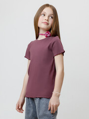 фуфайка  для девочки  КР 302868/бордовый 1411 к653