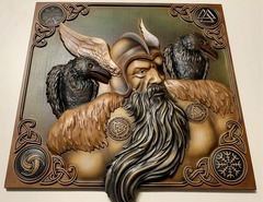 Силиконовый молд № 0132 Панно « Один и вороны»