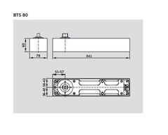BTS 80 дверной доводчик без шпинделя с фиксацией в открытом положений EN-6 Dormakaba