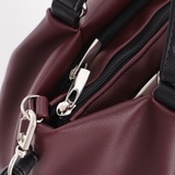 Сумка Саломея 607 наппа бордо + черный