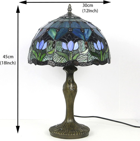 Картинка лампа Skully Tiffany purple tulip - 3