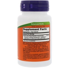 Now Foods, Необработанная мака, 750 мг, 30 вегетарианских капсул