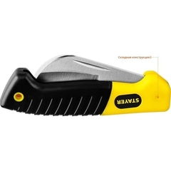 STAYER изогнутое лезвие, монтерский складной нож, Professional (45409)