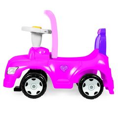 Каталка 2в1 Степ, без ручки управления, с рулем, цв. розовый (в коробке)