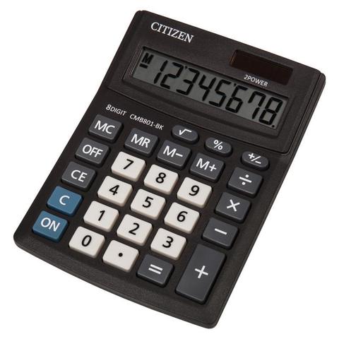 Калькулятор настольный КОМПАКТНЫЙ Citizen BusinessLine CMB801-BK 8-разрядный черный