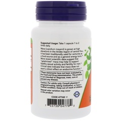 Now Foods, Необработанная мака, 750 мг, 30 вегетарианских капсул