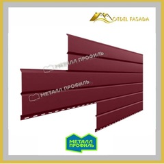 Сайдинг металлический L -Брус ХL Norman MP ПЭ- RALL 3005 Красное вино 0.5мм