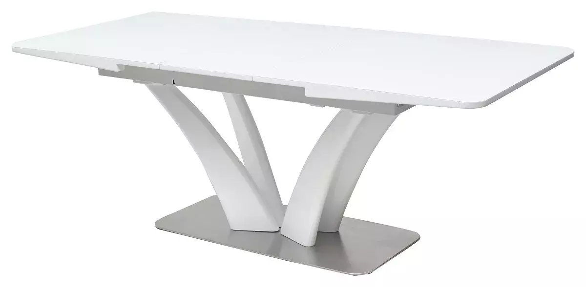 Стол FREYA 160 WHITE GLASS белый глянец М-City