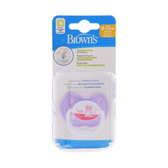 Пустышка PreVent КЛАССИК, 6-12 месяцев, с крышкой, для девочек (стандарт)