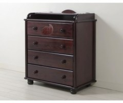 Комод Гандылян Иришка с декором Мишка на луне КО-2003-3 махагон