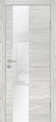 Дверь P-6 / Цвет Дуб скай бежевый / белоснежный лакобель / Двери PROFILO PORTE
