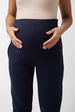 Утепленные спортивные брюки для беременных 14134 темно-синий