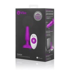 Анальная вибропробка NOVICE REMOTE CONTROL PLUG FUCHSIA - 10,2 см. - 