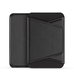 Магнитный держатель картхолдер с MagSafe черного цвета от Dux Ducis, серия Mawa Series Magnetic PU Leather