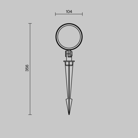 Грунтовый светодиодный светильник Maytoni Core O495FL-L25B3K