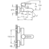 Vitra Minimax A49153EXP Комплект смесителей с душевым гарнитуром